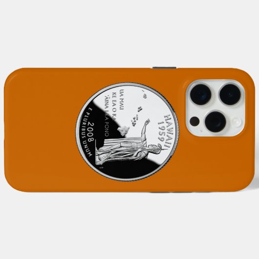 Coques Case-Mate iPhone Faux Hawaii State Quarter (Verso (horizontal))