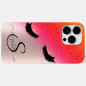 Coques Case-Mate iPhone Faux Lashes Chic Parties scintillant Rose Or (Verso (horizontal))