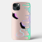 Coques Case-Mate iPhone Faux Lashes Rainbow Drivers Rose Gold (Verso)