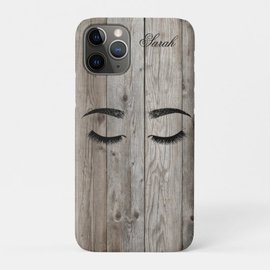 Coques Case-Mate iPhone Faux lashes Wood Texture (Dos)