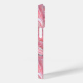 Coques Case-Mate iPhone Faux Marbre Rose Texture Avec Parties scintillant  (Verso / Droite)