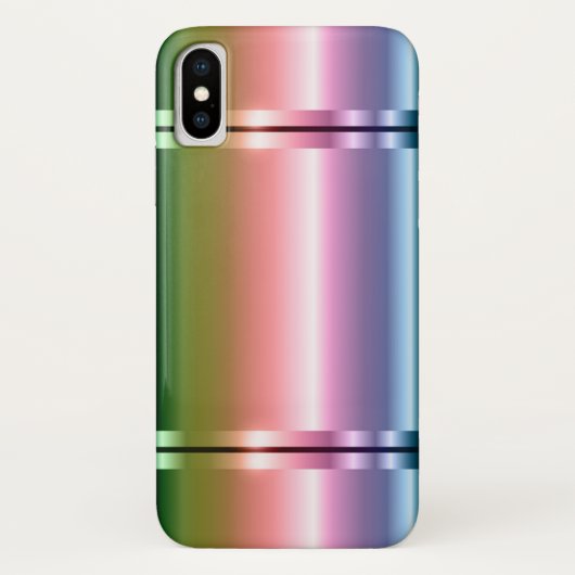 Coques Case-Mate iPhone Faux Métal Dégradé violet à vert (Dos)