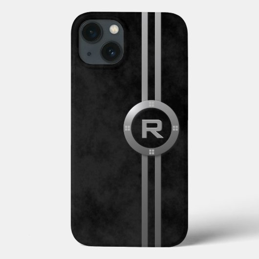 Coques Case-Mate iPhone Faux Métallic Déco Tacheté Noir (Verso)