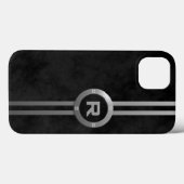 Coques Case-Mate iPhone Faux Métallic Déco Tacheté Noir (Verso (horizontal))