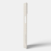 Coques Case-Mate iPhone Faux Off White Russe Burlap Monogramme (Verso / Droite)