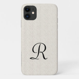 Coque Case-Mate Pour iPhone Faux outre de monogramme rustique fait sur
