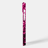 Coques Case-Mate iPhone Faux paillettes scintillantes rose chaud (Verso / Gauche)