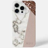 Coques Case-Mate iPhone Faux Parties scintillant Marbre moderne Rose Or ro (Verso)