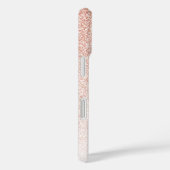 Coques Case-Mate iPhone Faux Parties scintillant Rose Gold Ombre Script No (Verso / Droite)