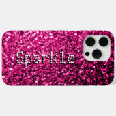 Coques Case-Mate iPhone Faux parties scintillant roses chaudes scintille v (Verso (horizontal))