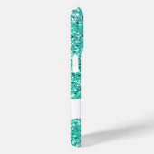 Coques Case-Mate iPhone Faux Parties scintillant Turquoise Ressemblent Ave (Verso / Droite)