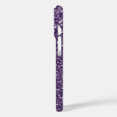Coques Case-Mate iPhone Faux Parties scintillant violet texture Look Avec  (Verso / Gauche)