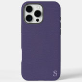 Coques Case-Mate iPhone Faux Purple Cuir Look Monogramme (Verso)