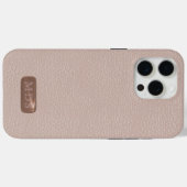Coques Case-Mate iPhone Faux Rose Gold 3D Monogramme rose pâle (Verso (horizontal))