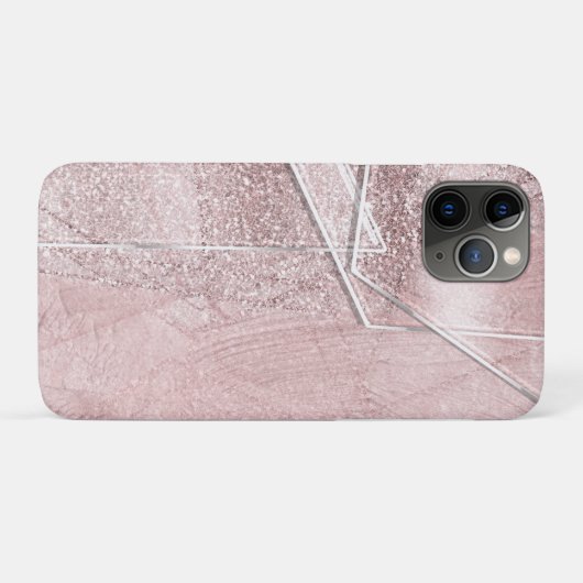 Coques Case-Mate iPhone Faux rose Shimmer look cristal verre (Dos (Horizontal))