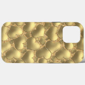 Coques Case-Mate iPhone Faux Shiny Gold Parties scintillant Heart Art Moti (Verso (horizontal))