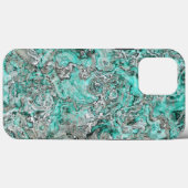 Coques Case-Mate iPhone Faux Silver Turquoise Turquoise Minéraux Agences M (Verso (horizontal))