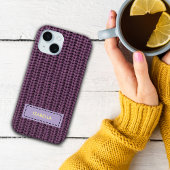 Coques Case-Mate iPhone Faux Sweater Knit Custom Name Phone Cover