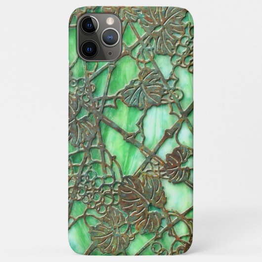 Coques Case-Mate iPhone Faux Vitrail Antique Raisin (Dos)