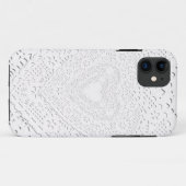 Coques Case-Mate iPhone Faux White Lace Fabric Arrière - plan (Dos (Horizontal))