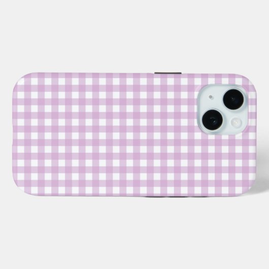 Coques Case-Mate iPhone Faye and Lauren Soft Purple Gingham (Verso (horizontal))