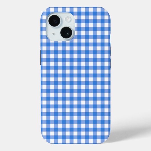 Coques Case-Mate iPhone Faye et Lauren Blue Gingham (Verso)