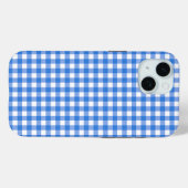 Coques Case-Mate iPhone Faye et Lauren Blue Gingham (Verso (horizontal))