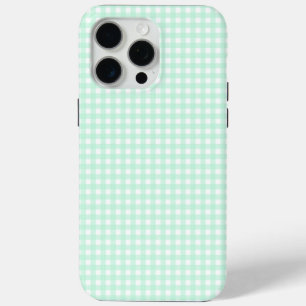 Coque iPhone 15 Pro Max Faye et Lauren Bright Green En vichy