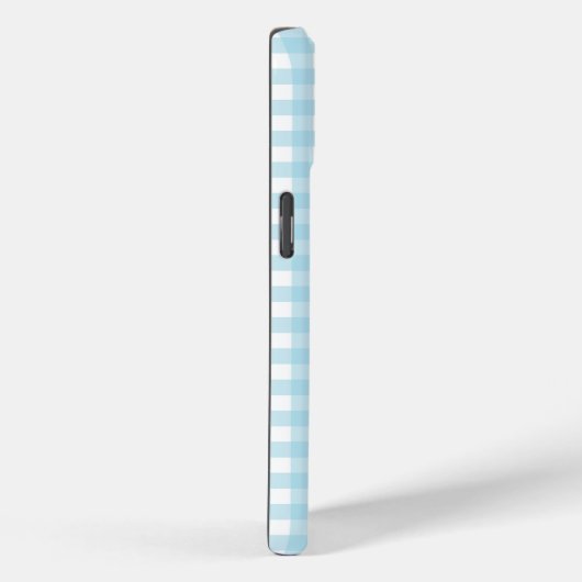 Coques Case-Mate iPhone Faye et Lauren En vichy bleu doux (Verso / Droite)