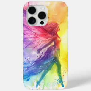 Coque iPhone 15 Pro Max Fée arc-en-ciel en gros - Cottagecore enchanté