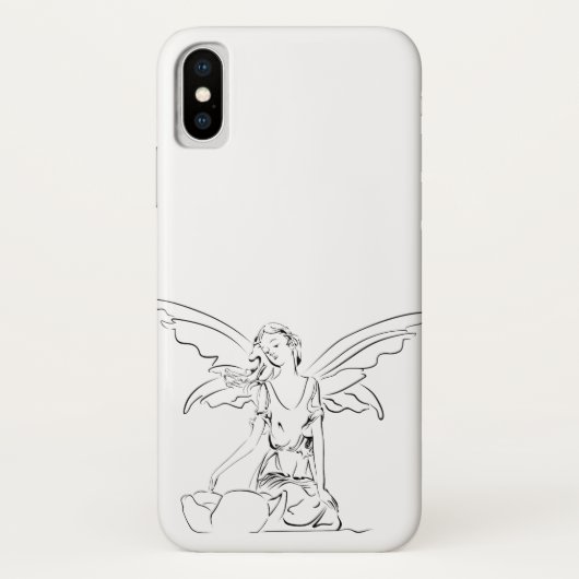 Coques Case-Mate iPhone Fée assise avec des ailes... (Dos)