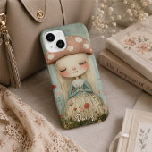 Coques Case-Mate iPhone Fée Champignon Mignonne dans une Prairie de Fleurs