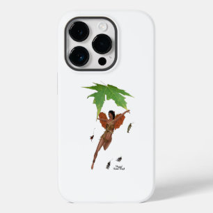 Coque Pour iPhone 14 Pro Fée Cute Avec Ailes Brown Téléphone Portable