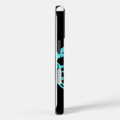 Coques Case-Mate iPhone Fée Cyan sur Fond Noir  (Verso / Droite)