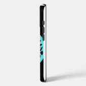 Coques Case-Mate iPhone Fée Cyan sur Fond Noir  (Verso / Gauche)