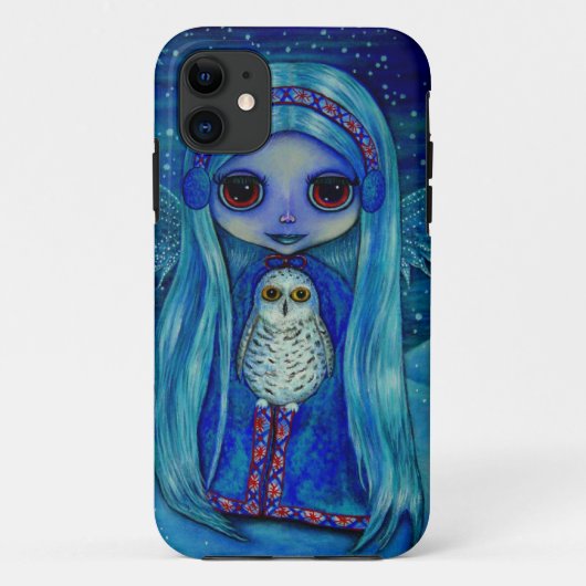 Coques Case-Mate iPhone Fée de hibou de Milou en hiver (Dos)