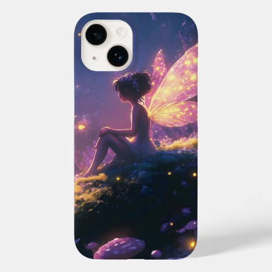Coques Case-Mate iPhone Fée enchantée assise dans une forêt magique (Verso)