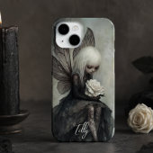 Coques Case-Mate iPhone Fée gothique et rose blanche | Fantastique sombre 