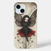 Coques Case-Mate iPhone Fée gothique sur Fleur rouge Personnalisé Imaginai (Verso)