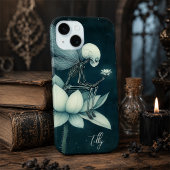 Coques Case-Mate iPhone Fée squelette sur fleur de lotus au clair de lune