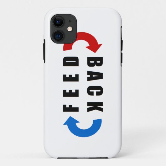 Coques Case-Mate iPhone Feed back red and blue (Dos)