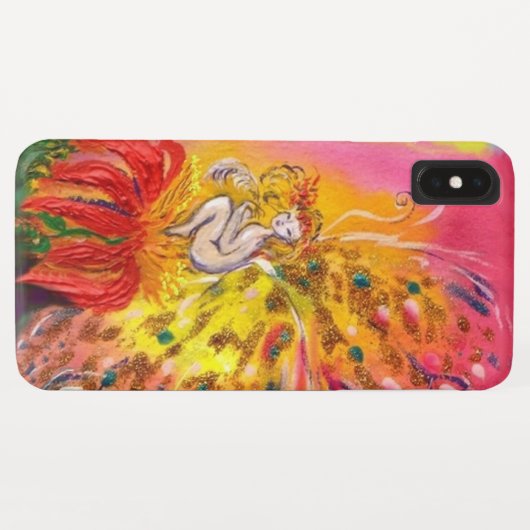 Coques Case-Mate iPhone FÉERIES DE DAWN / Fleur Fée, Rose Jaune (Dos (Horizontal))