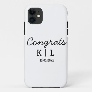 Case-Mate iPhone Case Félicitations minimales simples ajoutez des lettre