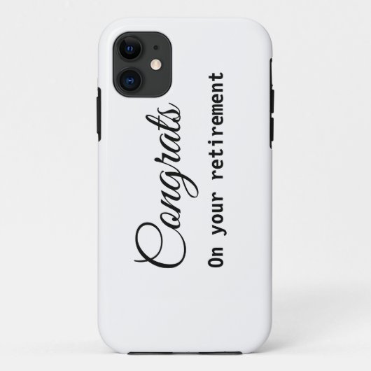 Coques Case-Mate iPhone Félicitations simples minimales retraite ajouter n (Dos)