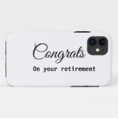 Coques Case-Mate iPhone Félicitations simples minimales retraite ajouter n (Dos (Horizontal))