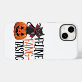 Coques Case-Mate iPhone Feline Fang-tastic Halloween Conception de chat Va (Verso (horizontal))
