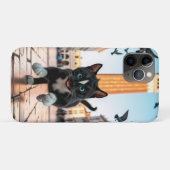 Coques Case-Mate iPhone Felini vs Pigeons : Une chasse vénitienne (Dos (Horizontal))