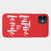 Coques Case-Mate iPhone FEMALE, dans le rouge pop, féminisme (Dos (Horizontal))