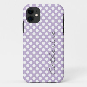 Case-Mate iPhone Case Féminin, classique pastels violets pois custom