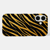 Coques Case-Mate iPhone Feminine Chic Luxe Black Gold Classy Zebra Print (Verso (horizontal))